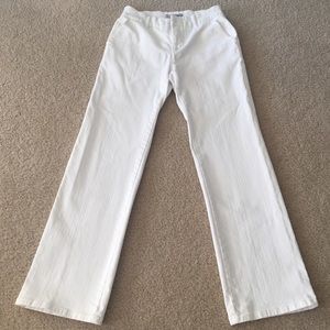 Chico’s white jeans.