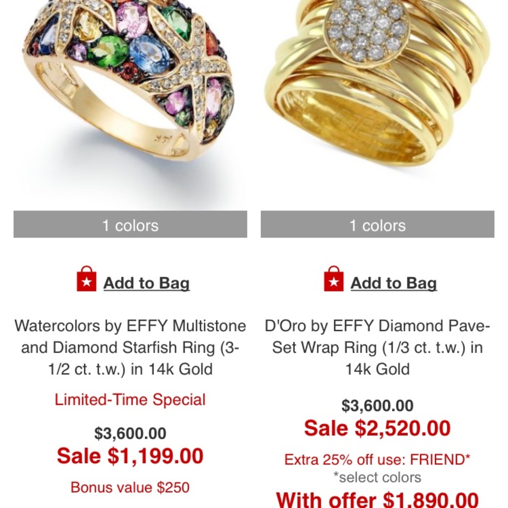 Effy diamond 14k ring additional photo
