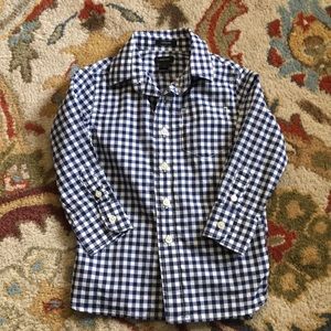 Crewcuts ludow blue gingham button down