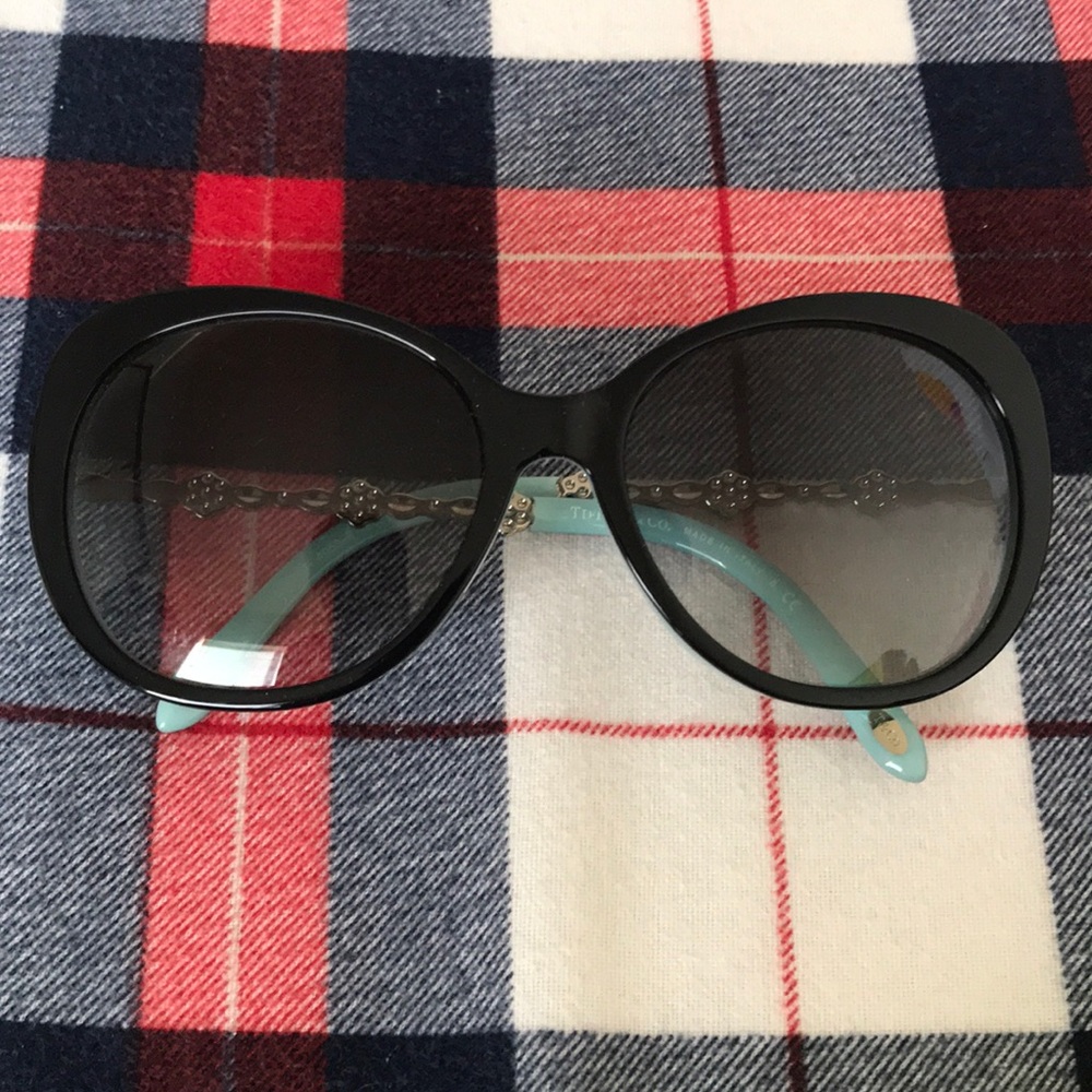 Tiffany Co. Butterfly Cat Eye Crystal Sunglasses