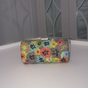 lord and taylor beaded colorful floral clutch
