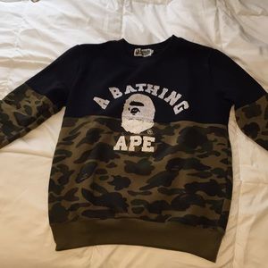 BAPE A Bathing Ape crew cut sweatshirt