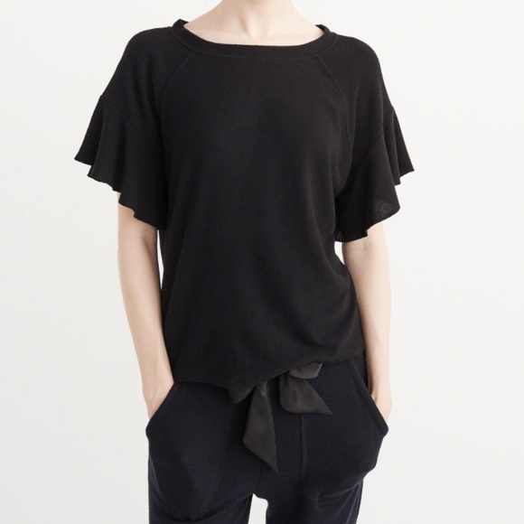 NWT Abercrombie & Fitch flutter sleeve tee - Picture 1 of 2