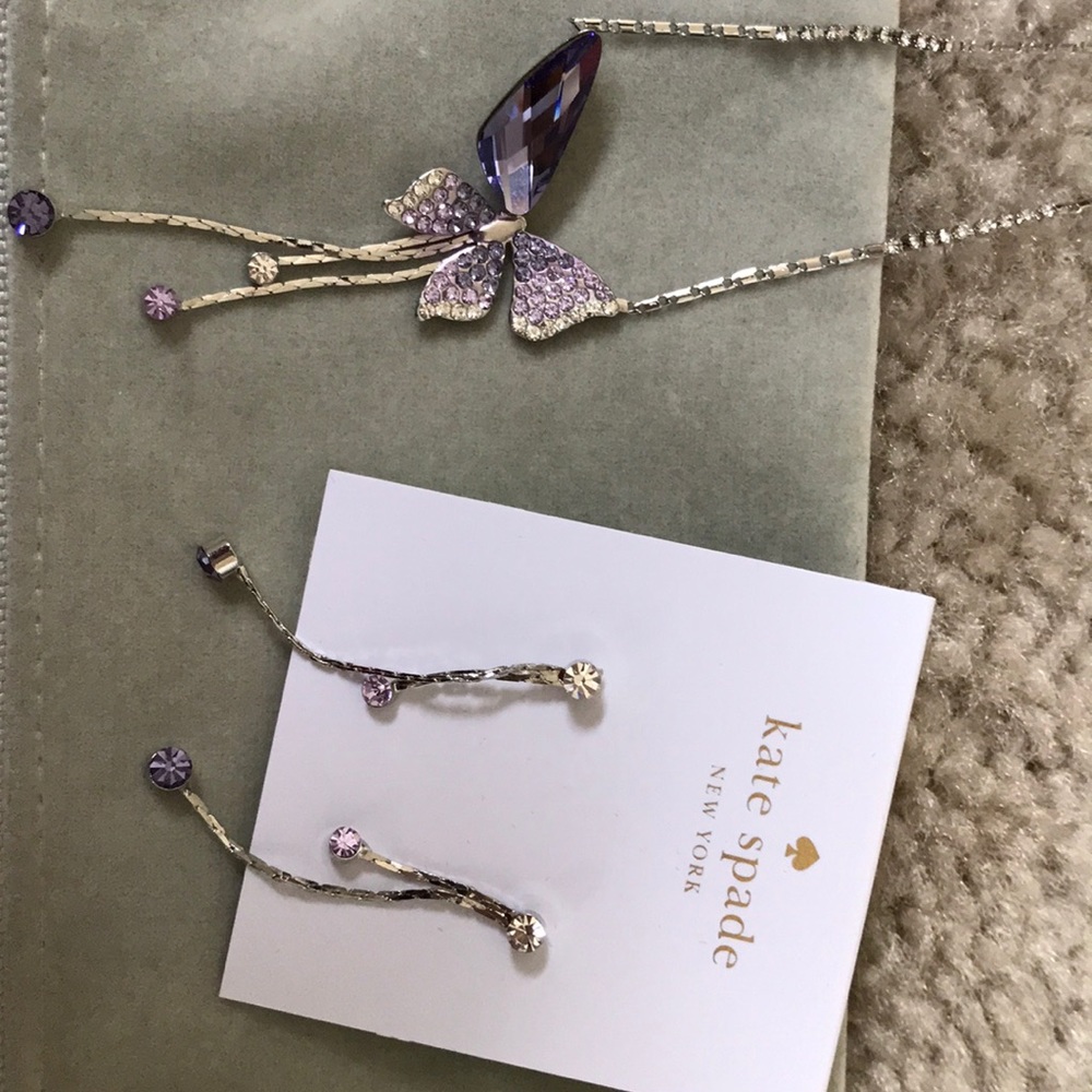 Amethyst and cubic zirconia butterfly necklace!