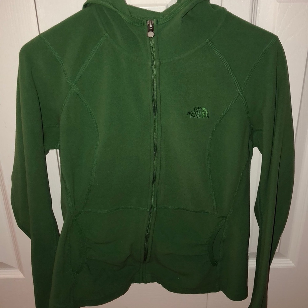 Green North Face Fleece Zip Up