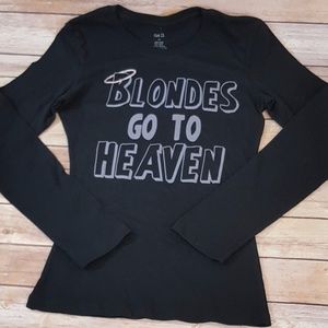 Blondes Go to Heaven T-shirt juniors Medium