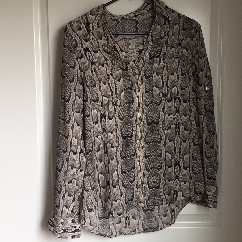 Express gray snakeskin Portofino