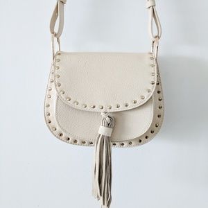 Forever 21 white Saddle Bag