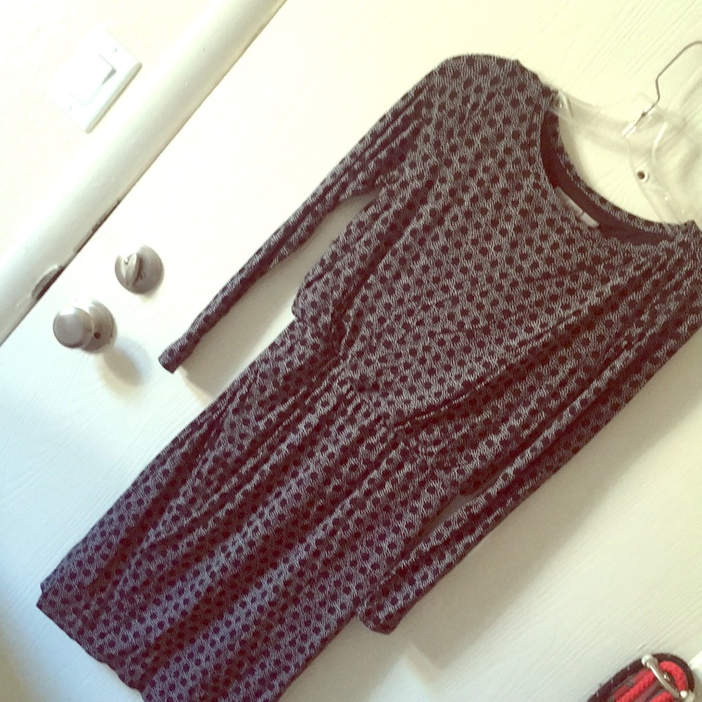 Detailed Long-Sleeve Dress