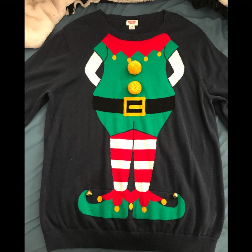 Used man Christmas sweater Sz L