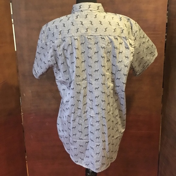 Michael Brandon Light Gray w/Black Zebra Shirt NWT - Picture 3 of 8