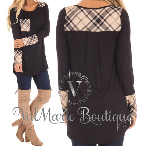 Plaid accent top - Picture 3 of 3