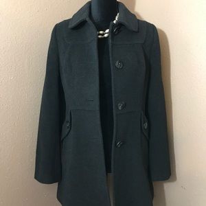 Ann Taylor LOFT wool blend tweed coat womens sz 4