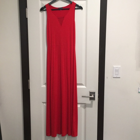 Long sleeveless Dress red-orange XS Vince Camuto - Picture 1 of 4