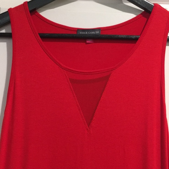 Long sleeveless Dress red-orange XS Vince Camuto - Picture 3 of 4