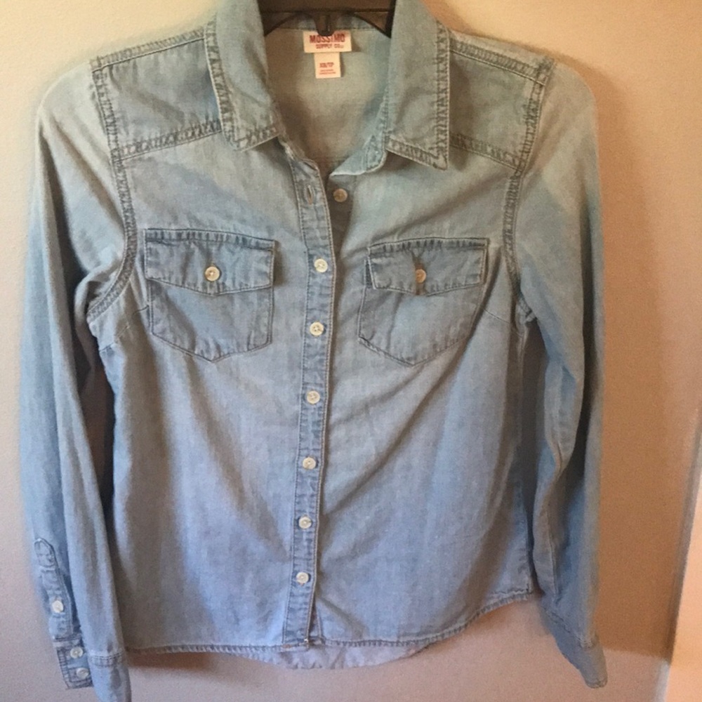 Long sleeve jean button up