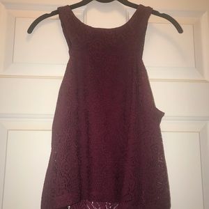Maroon Flowy Tank