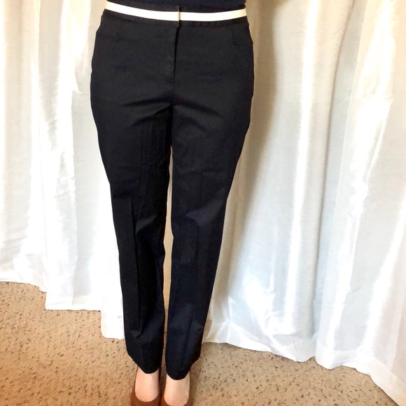 Talbots Cream/White and Navy Blazer and Pant Suit - Picture 4 of 6