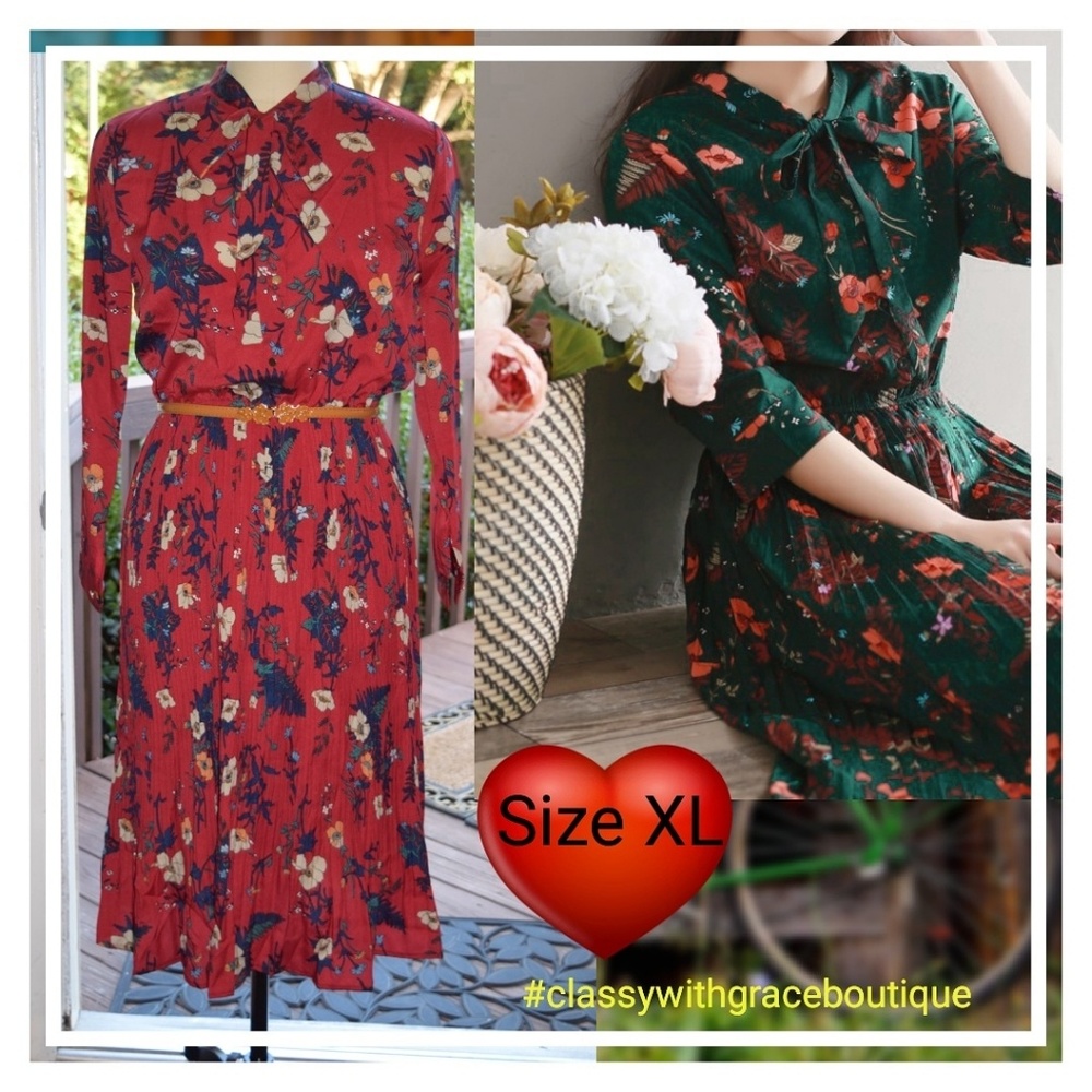 RED only/ Vintage inspired /(no belt)