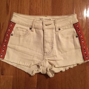 Bullhead High Rise Embellished Shorts- Pacsun