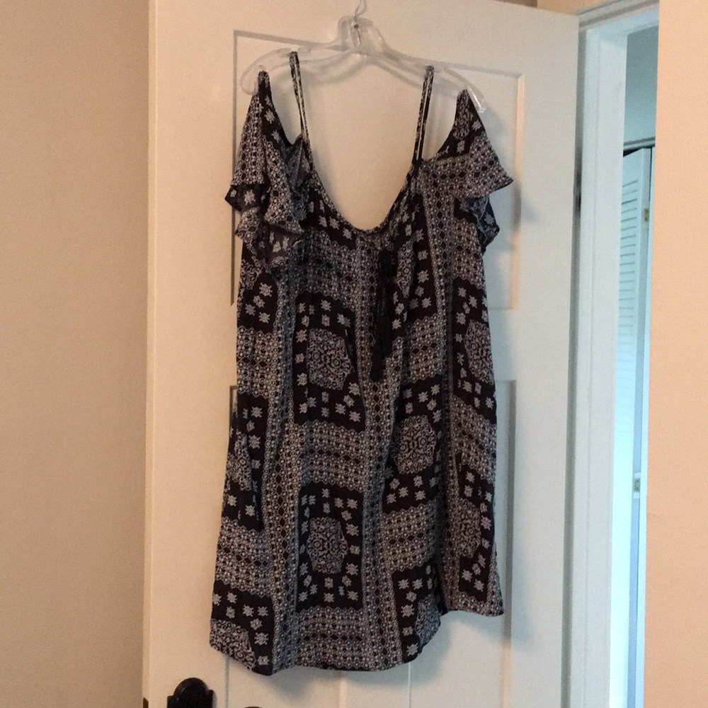 Cold shoulder shift dress