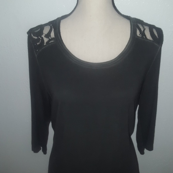 Dantelle Charcoal 3/4 sleeve top size L. - Picture 4 of 6