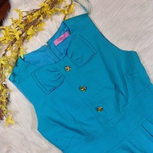 ELIZA J • sleeveless turquoise dress