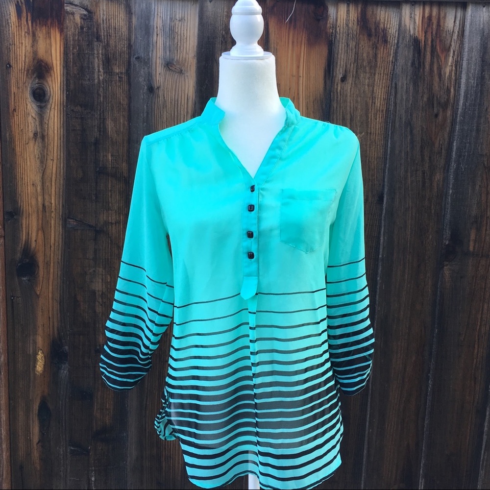 Quarter Sleeve Mint Blouse