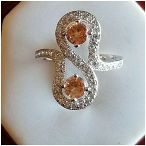 Genuine Morganite Ring Size 7