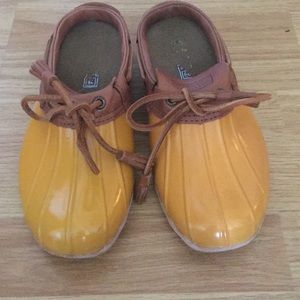 Sperry Top-Sider Rubber Rain boots shoes yellow