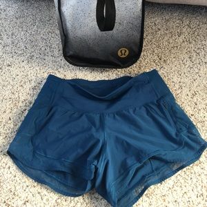 Lululemon deep green/blue shorts - size 4