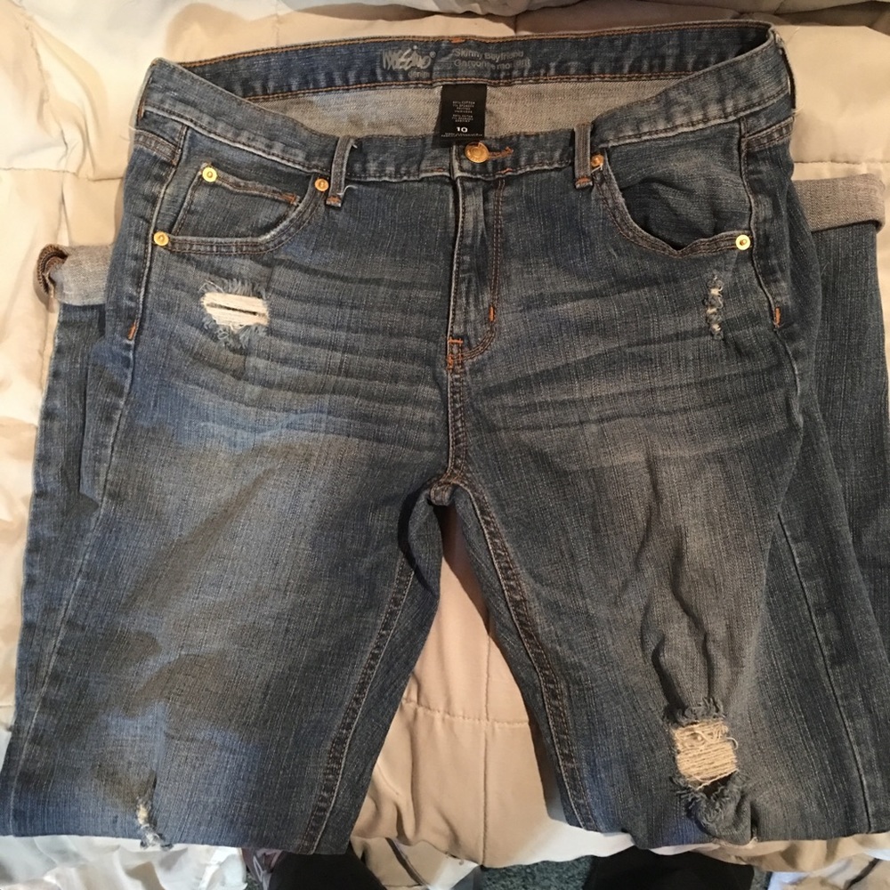 Ladies Mossimo Skinny Boyfriend Jeans Size 10/30
