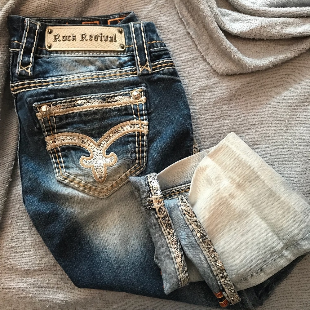 Rock Revival jeweled capri