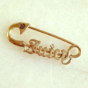 Juicy Couture Gold w/Crystals Pin Brooch Last One!