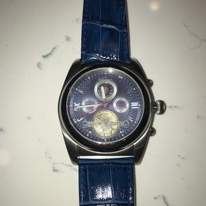 Bernoulli Men’s Blue Croc Automatic Watch