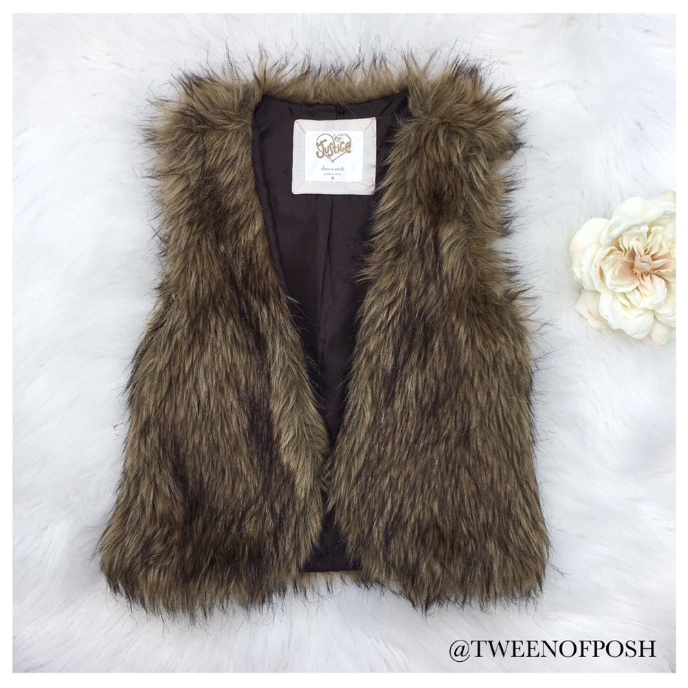 Justice Faux Fur Vest