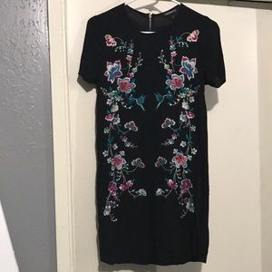 Floral black dress