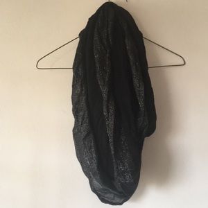 Black silver infinity scarf