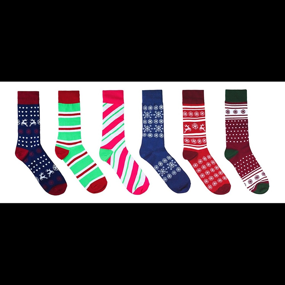 6 Pairs Men’s Trendy Dress Socks, Great Gift