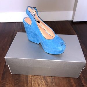 Robert Clergerie Sky Suede Wedges