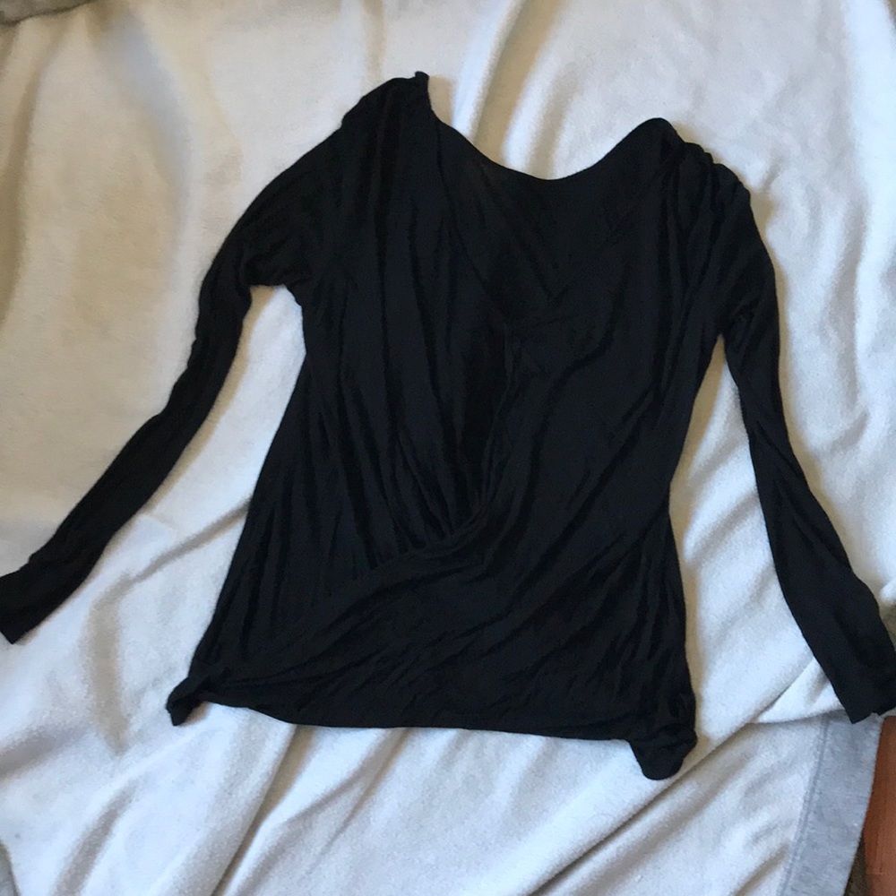 Express One Eleven cross front long sleeve shirt