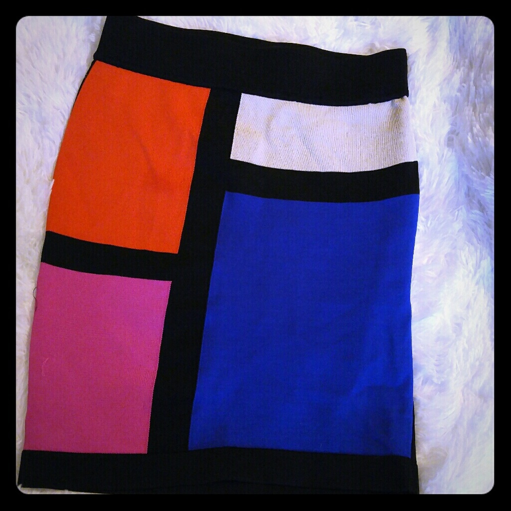 Wet seal multi color mini skirt