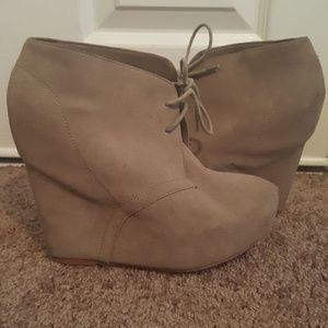 Gray Suede Steve Madden Booties