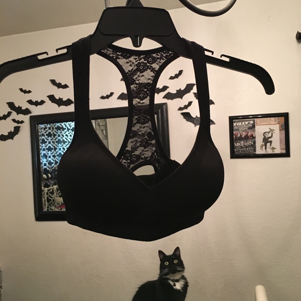 Black sports bra by PINK