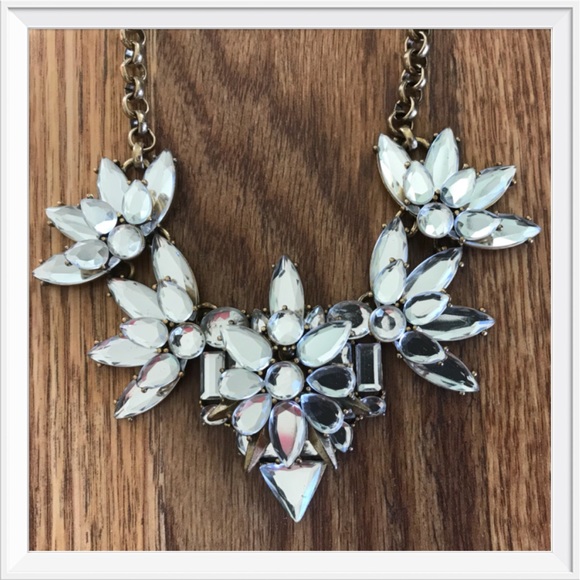 J. Crew Jewelry - REDUCED-J. Crew Gold And Crystal Necklace FIRM