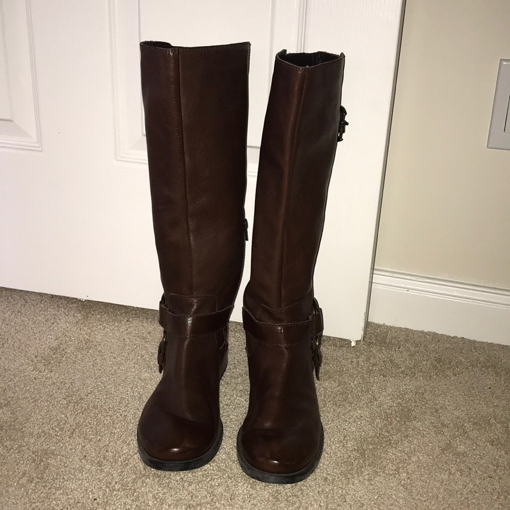 Nine West Leather Riding Boots 👢
