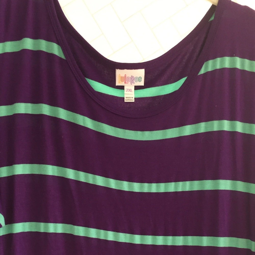 NWT lularoe Julia dress size 2x purple with mint
