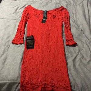 Red lace dress