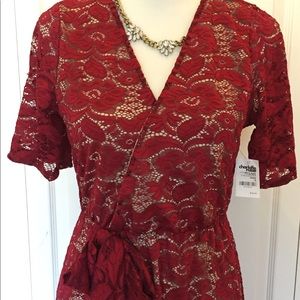 Charlotte Russe lace long dress size l holiday