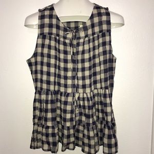 11•1• TYLHO • Anthropologie Brand peasant Navy top